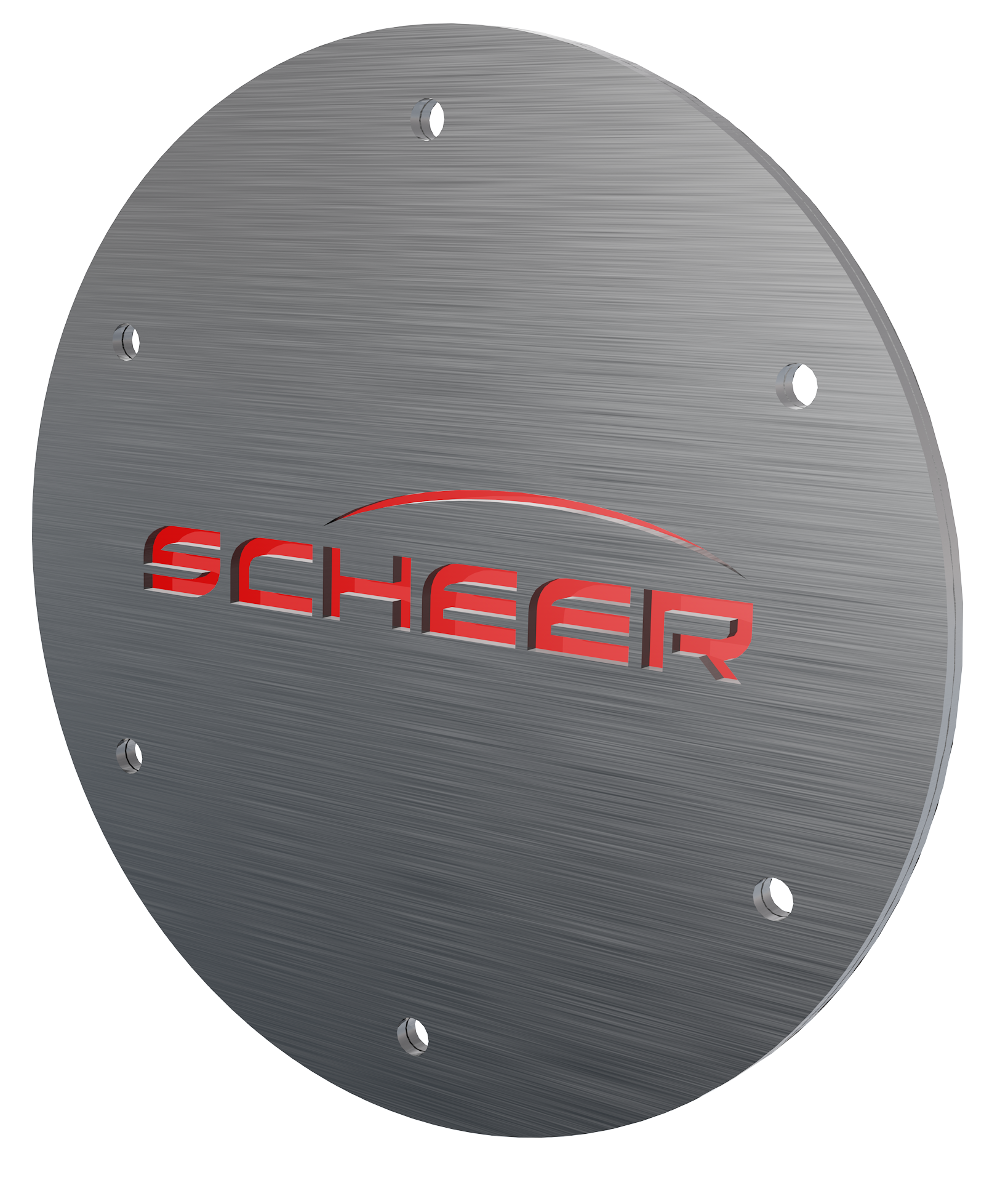 Wandkamin-Abdeckung mit SCHEER-Logo